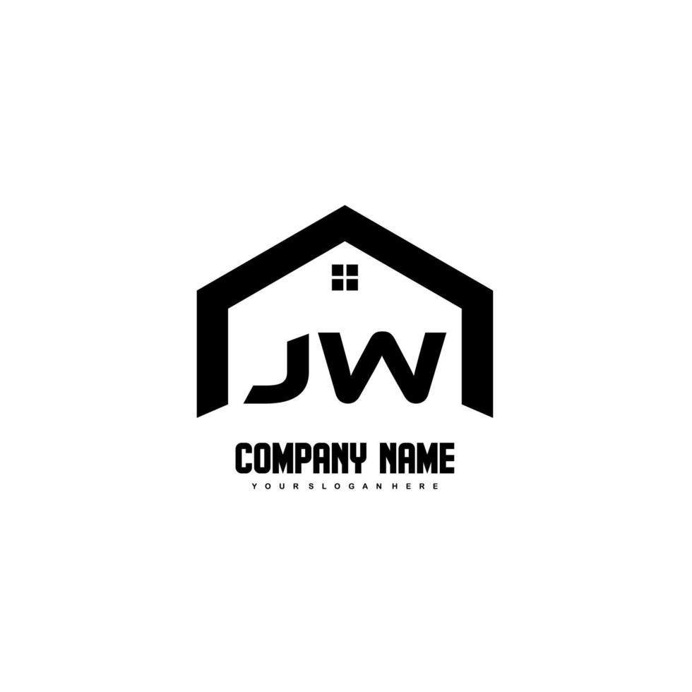 jw iniziale lettere logo design vettore per costruzione, casa, vero proprietà, costruzione, proprietà.