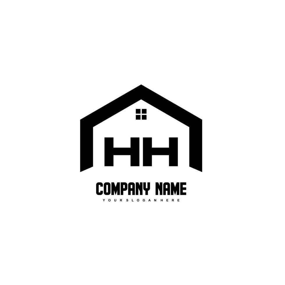 hh iniziale lettere logo design vettore per costruzione, casa, vero proprietà, costruzione, proprietà.