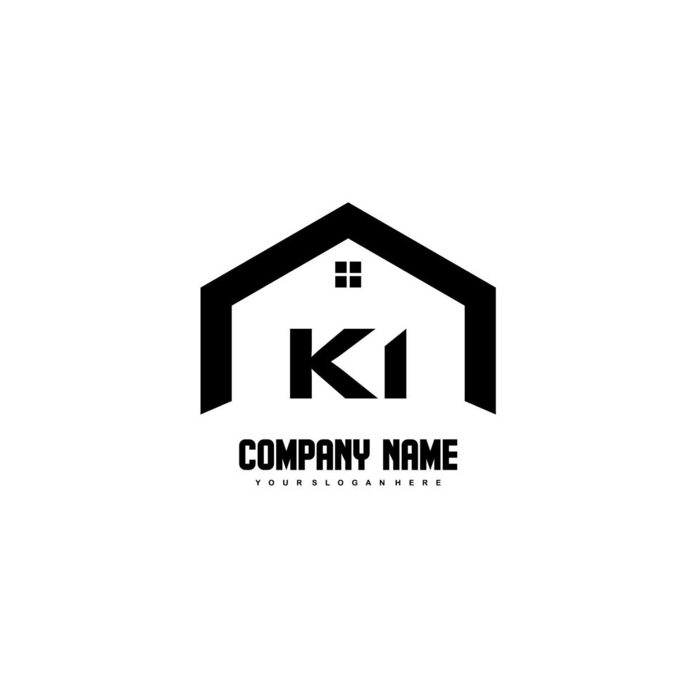 ki iniziale lettere logo design vettore per costruzione, casa, vero proprietà, costruzione, proprietà.