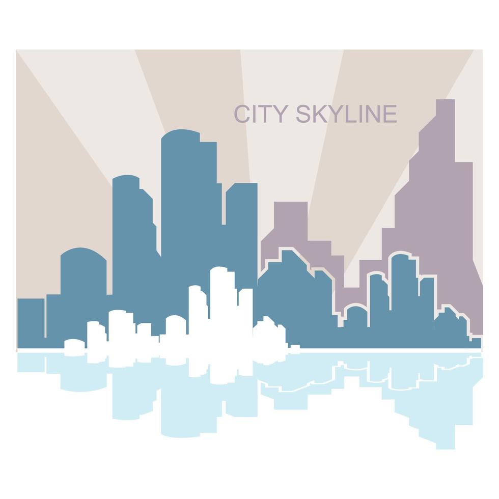 città silhouette orizzonte illustrazione design. città paesaggio panorama edificio vettore