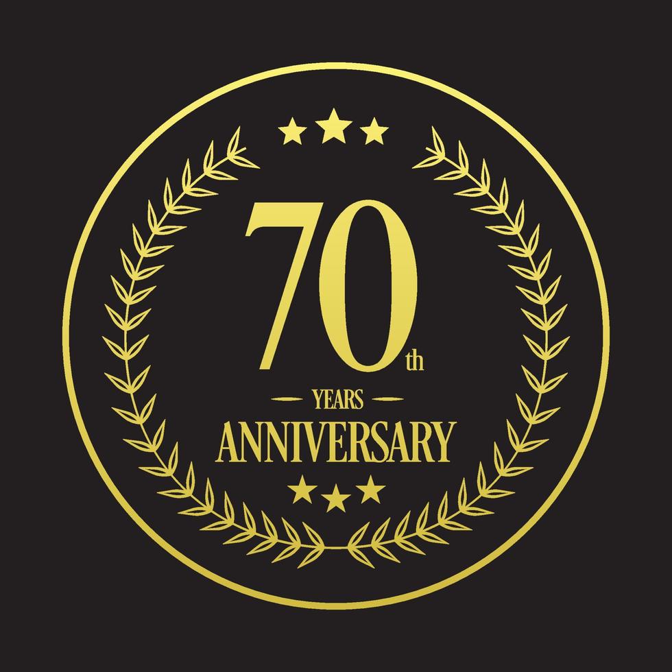 lusso 70 ° anniversario logo illustrazione vettore.libero vettore illustrazione gratuito vettore