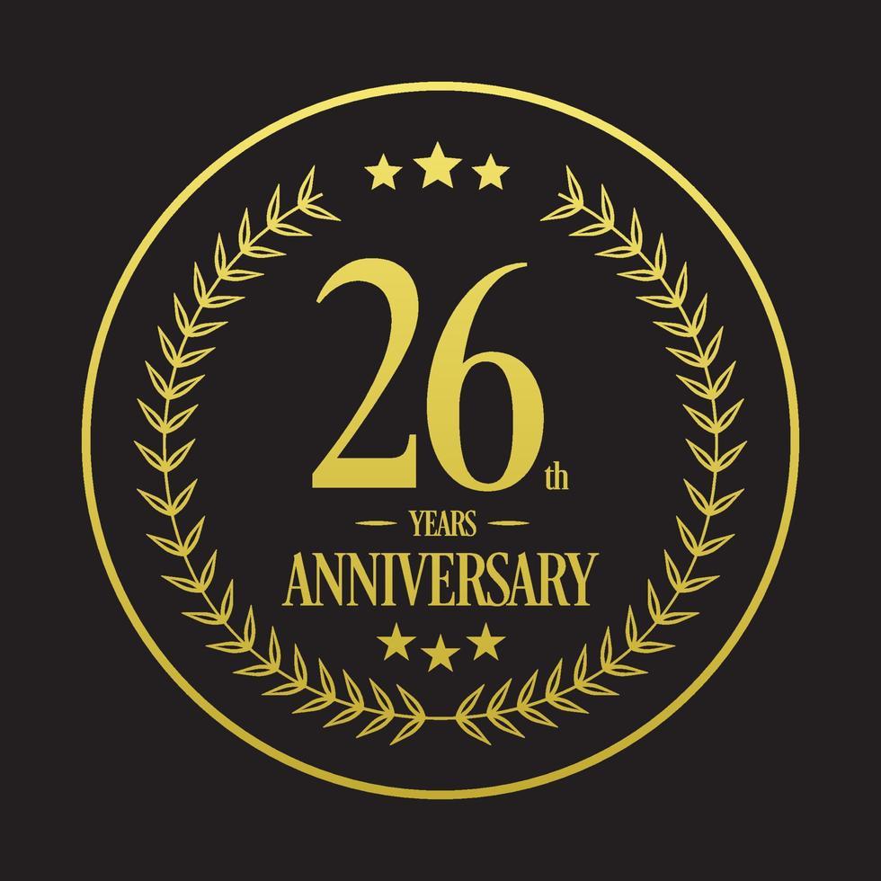 lusso 26th anniversario logo illustrazione vettore.libero vettore illustrazione gratuito vettore