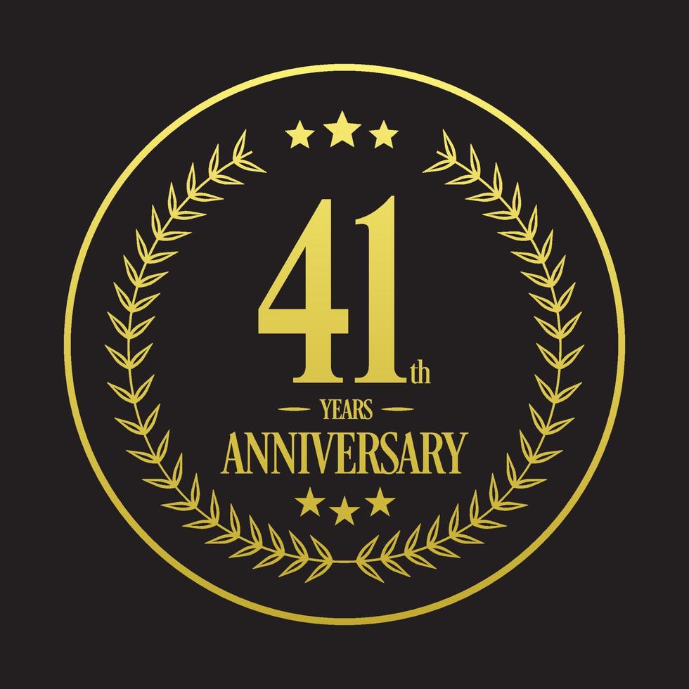 lusso 41st anniversario logo illustrazione vettore.libero vettore illustrazione gratuito vettore