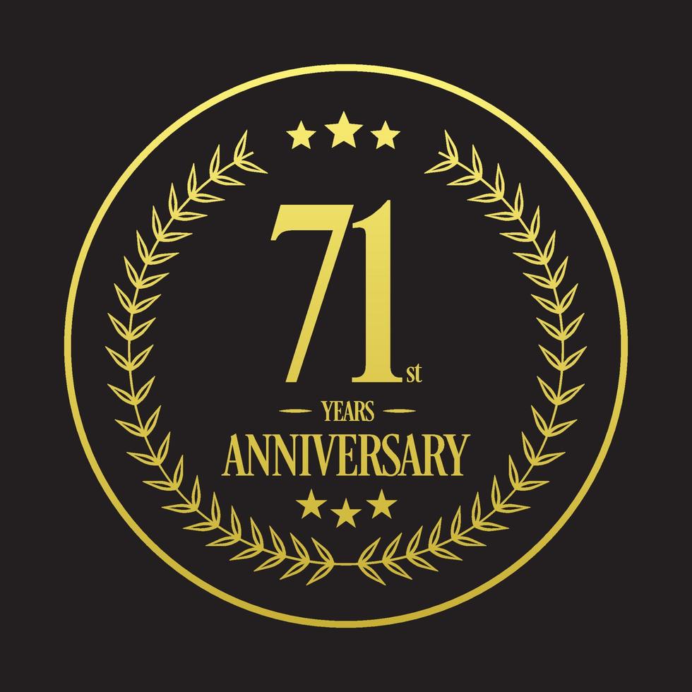 lusso 71° anniversario logo illustrazione vettore.libero vettore illustrazione gratuito vettore