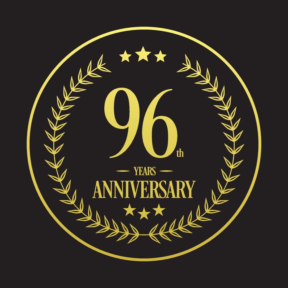 illustrazione del logo del 96° anniversario di lusso vector.free illustrazione vettoriale