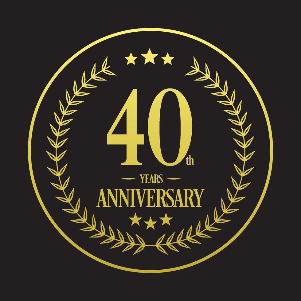 lusso 40 ° anniversario logo illustrazione vettore.libero vettore illustrazione gratuito vettore