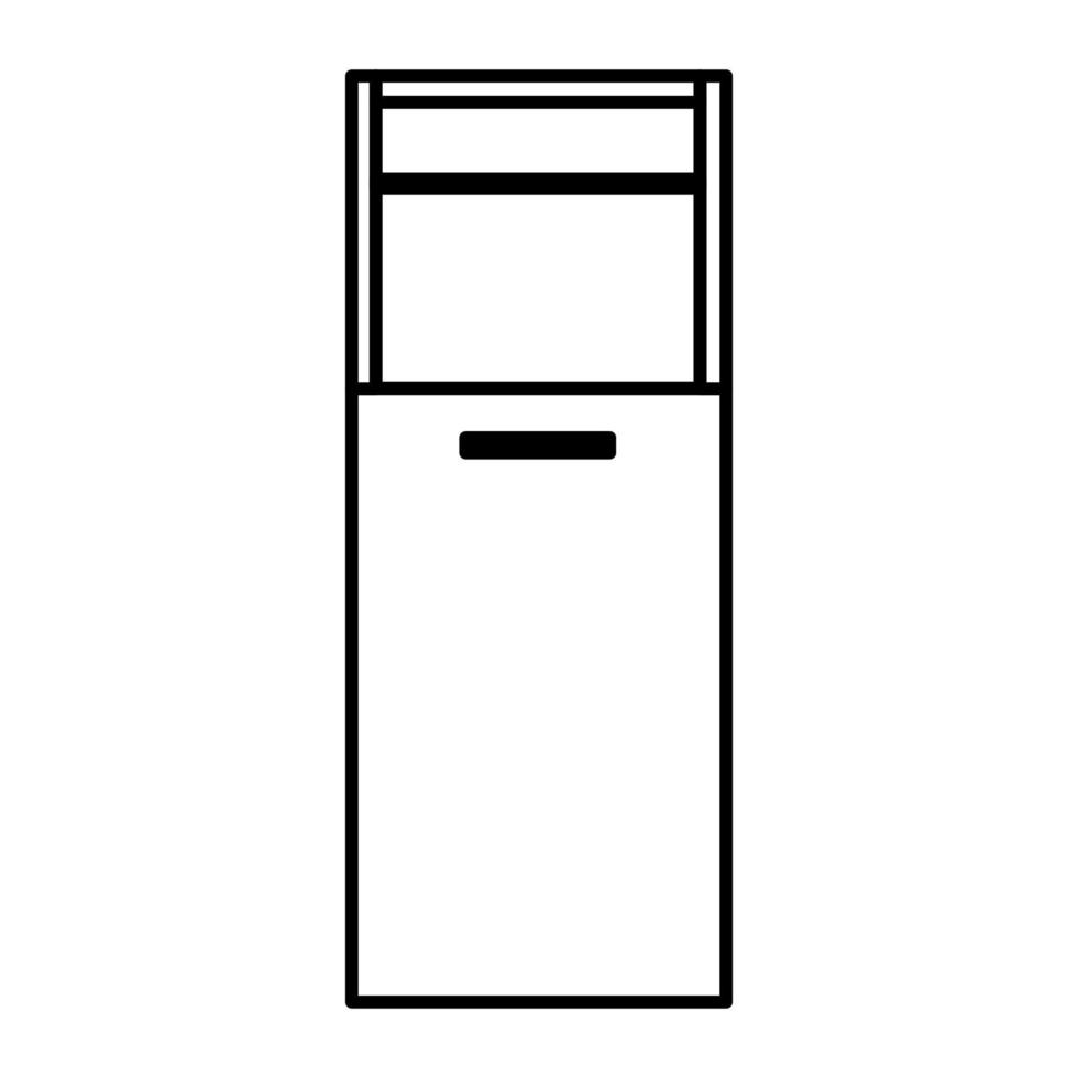 piatto icona mobilia e vettore isolato bianca sfondo. schema contorno disegno e appartamento interno. contorno icona e moderno casa arredamento su bianca sfondo. attività commerciale concetto. icona simbolo.