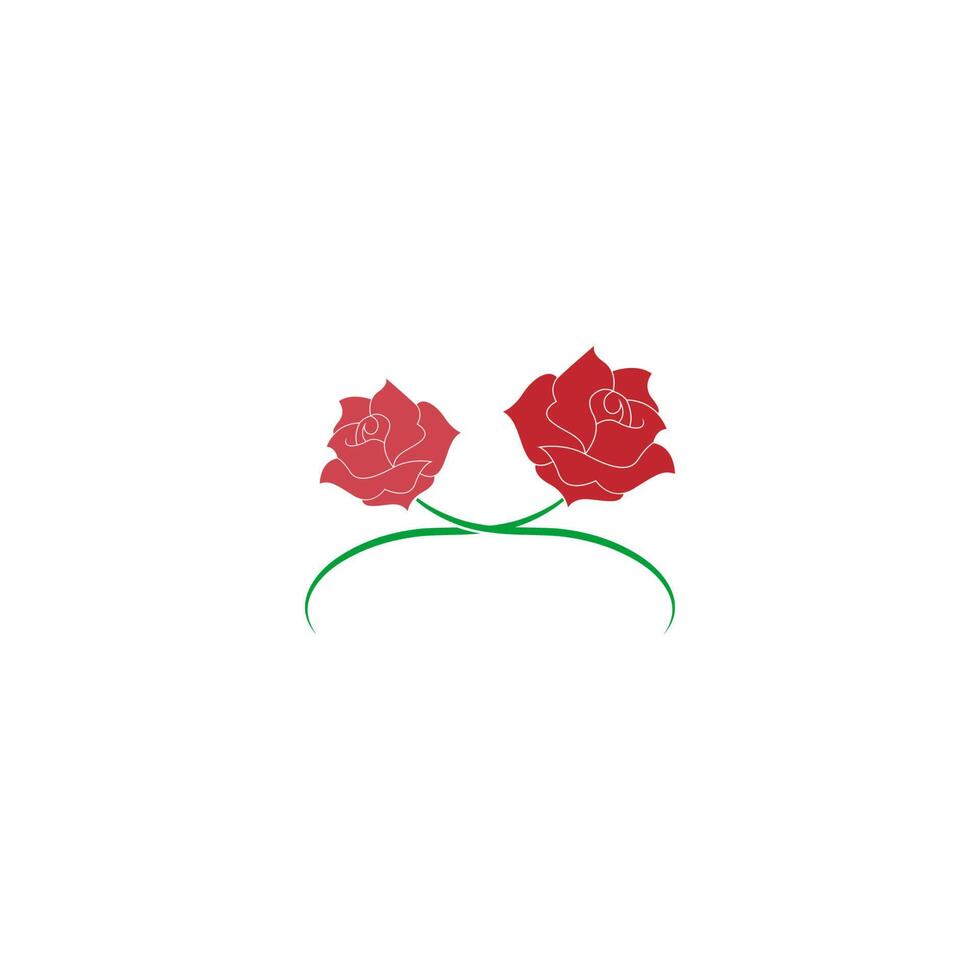 rosso Rose icona design illustrazione vettore