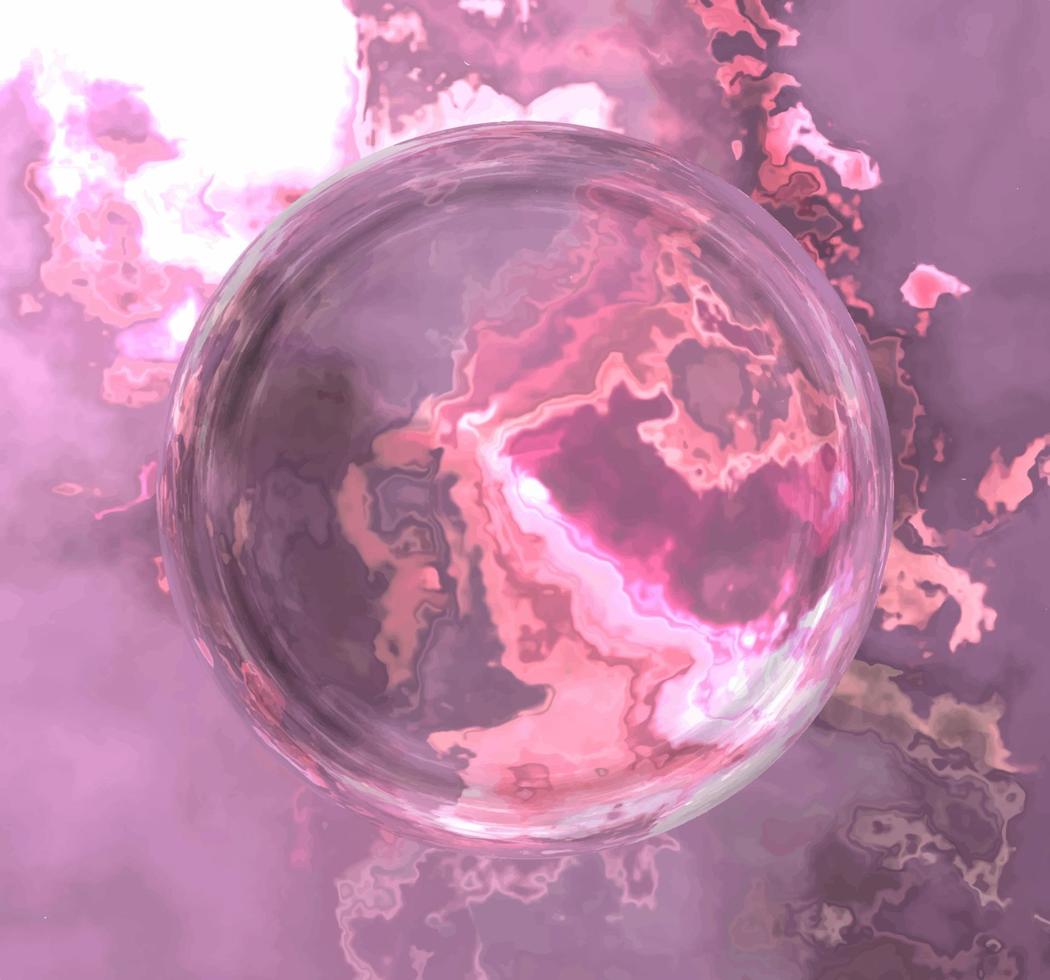 palla sferica sfocata 3d colorata. illustrazione vettoriale