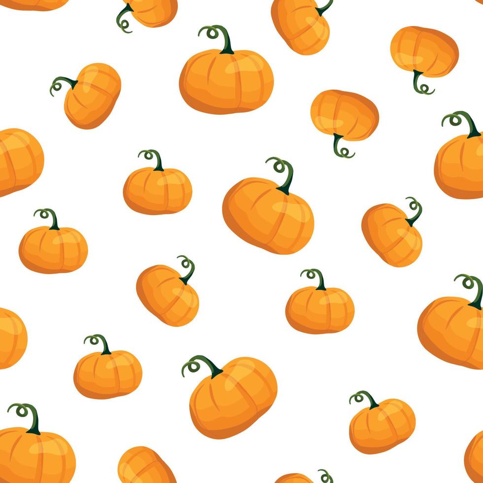 senza soluzione di continuità zucca modello. cartone animato stile. vettore illustrazione