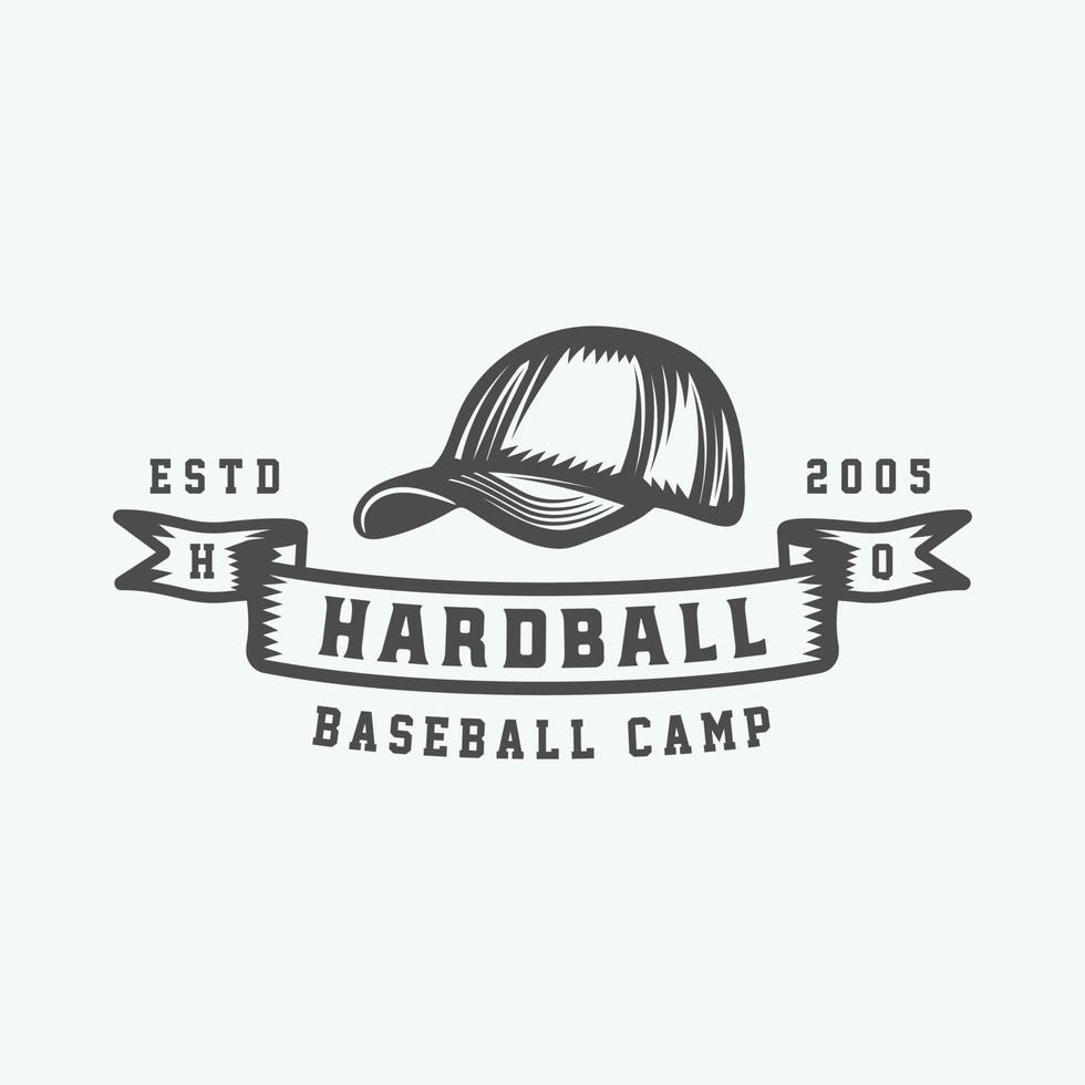 Vintage ▾ baseball sport logo, emblema, distintivo, marchio, etichetta. monocromatico grafico arte illustrazione vettore