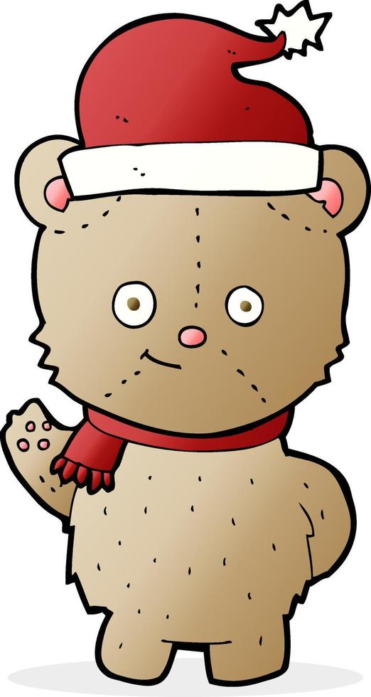 cartone animato Natale orsacchiotto orso vettore