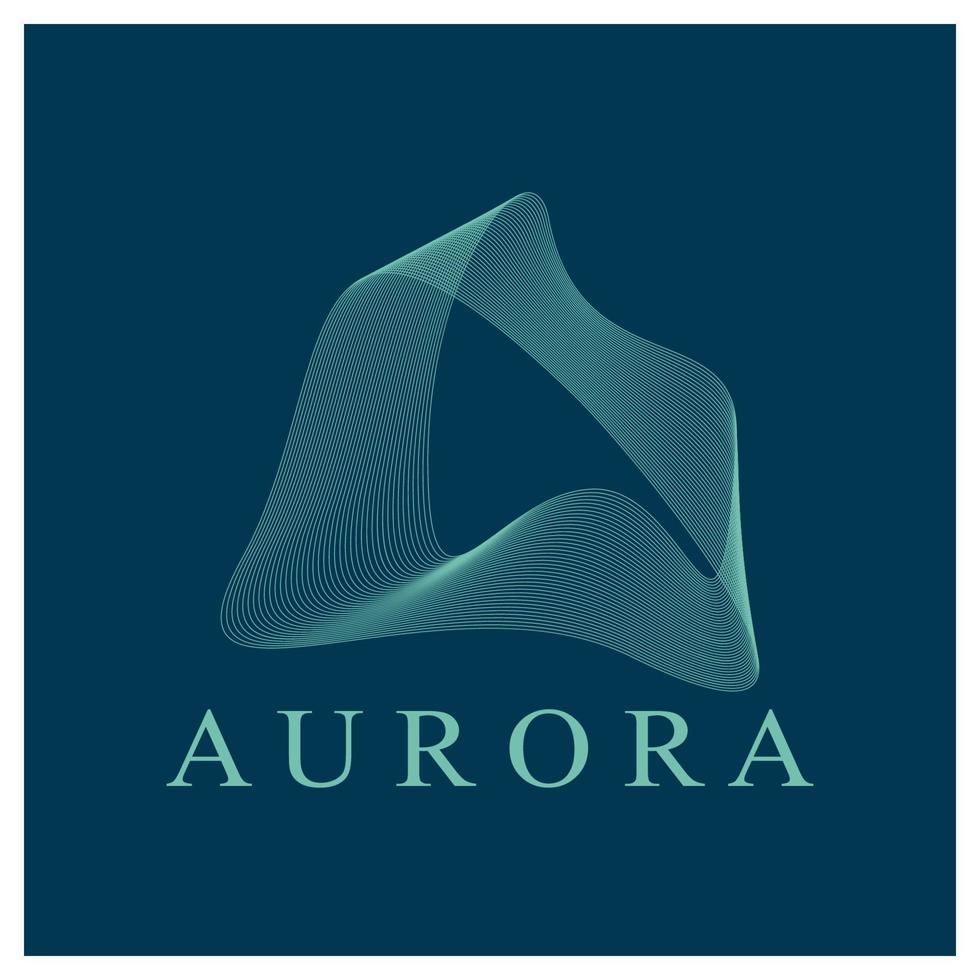 aurora logo design icona illustrazione vettore modello