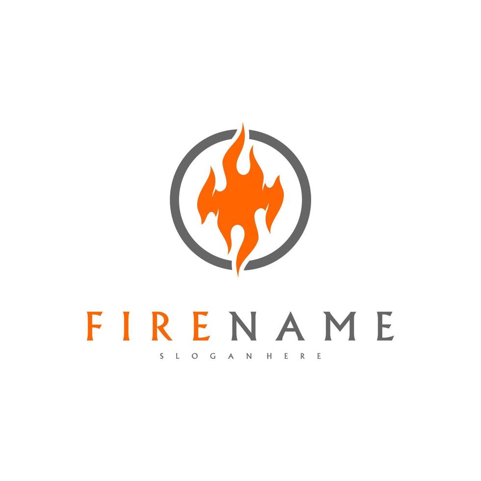 fuoco fiamme, fuoco logo design ispirazione vettore icone