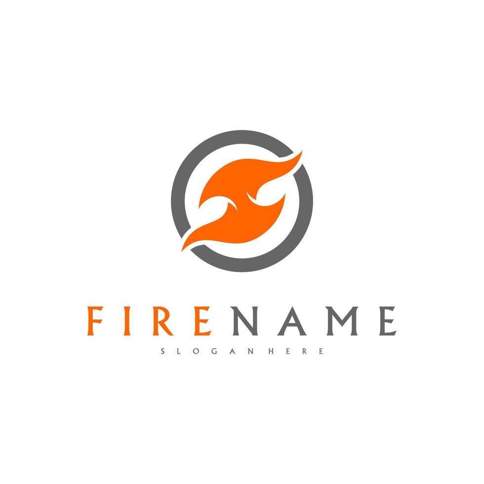 fuoco fiamme, fuoco logo design ispirazione vettore icone