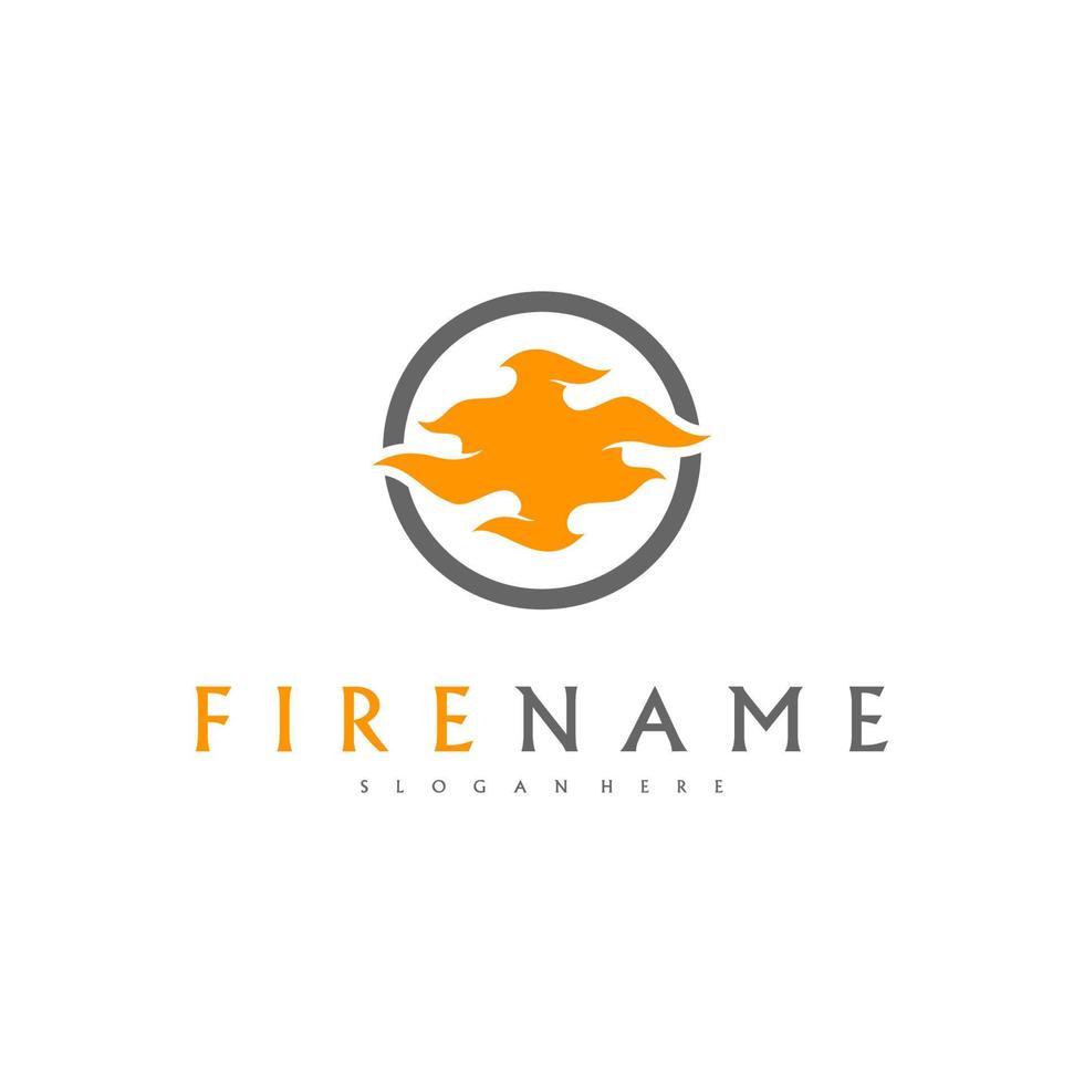 fuoco fiamme, fuoco logo design ispirazione vettore icone