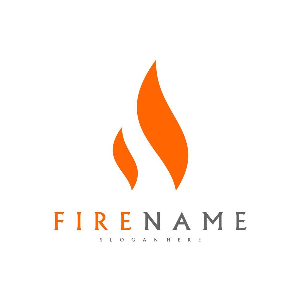 fuoco fiamme, fuoco logo design ispirazione vettore icone