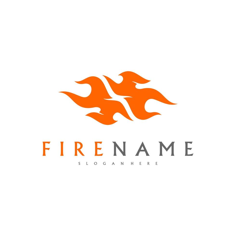 fuoco fiamme, fuoco logo design ispirazione vettore icone