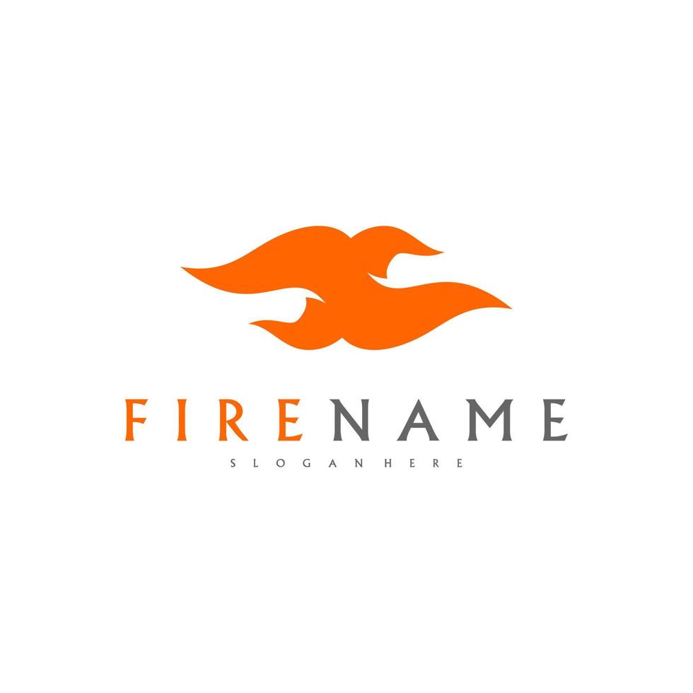 fuoco fiamme, fuoco logo design ispirazione vettore icone