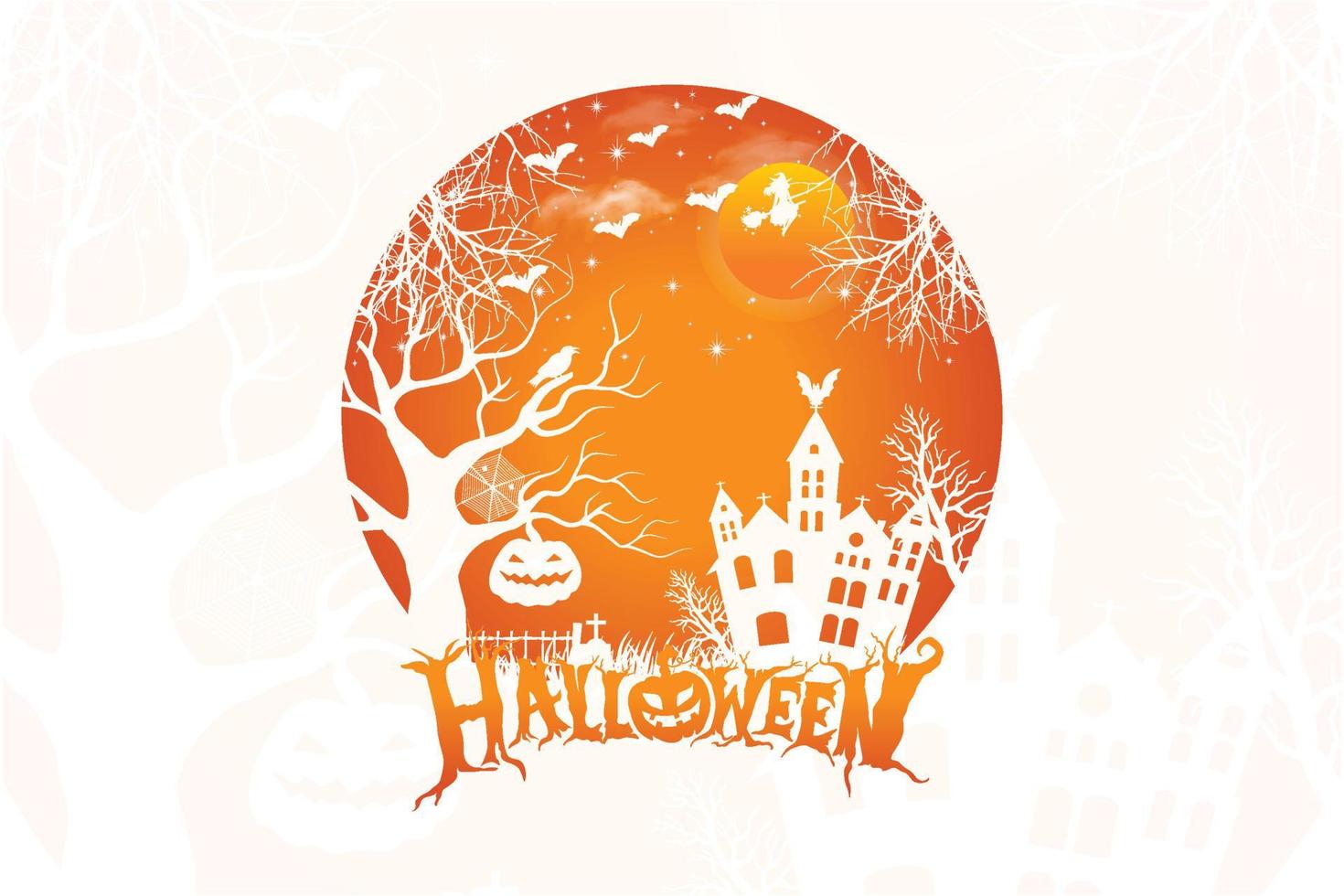 Halloween pauroso zucca streghe maglietta design vettore