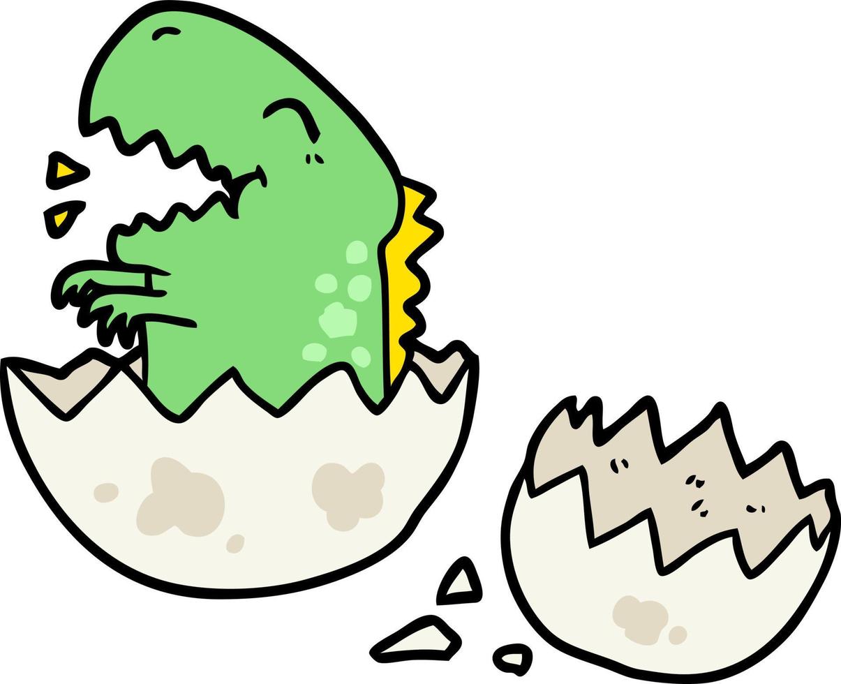 dinosauro su tratteggio uovo vettore