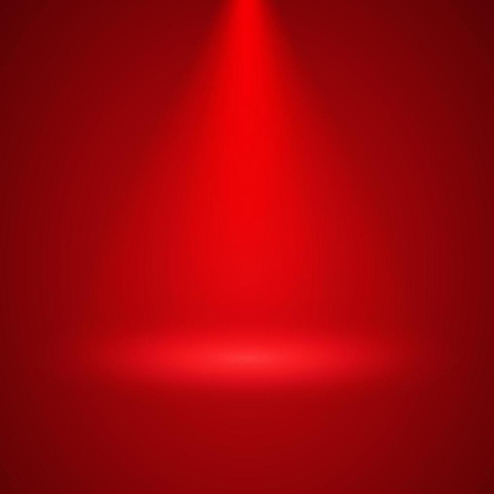 design rosso con illuminazione scenica del riflettore vettore