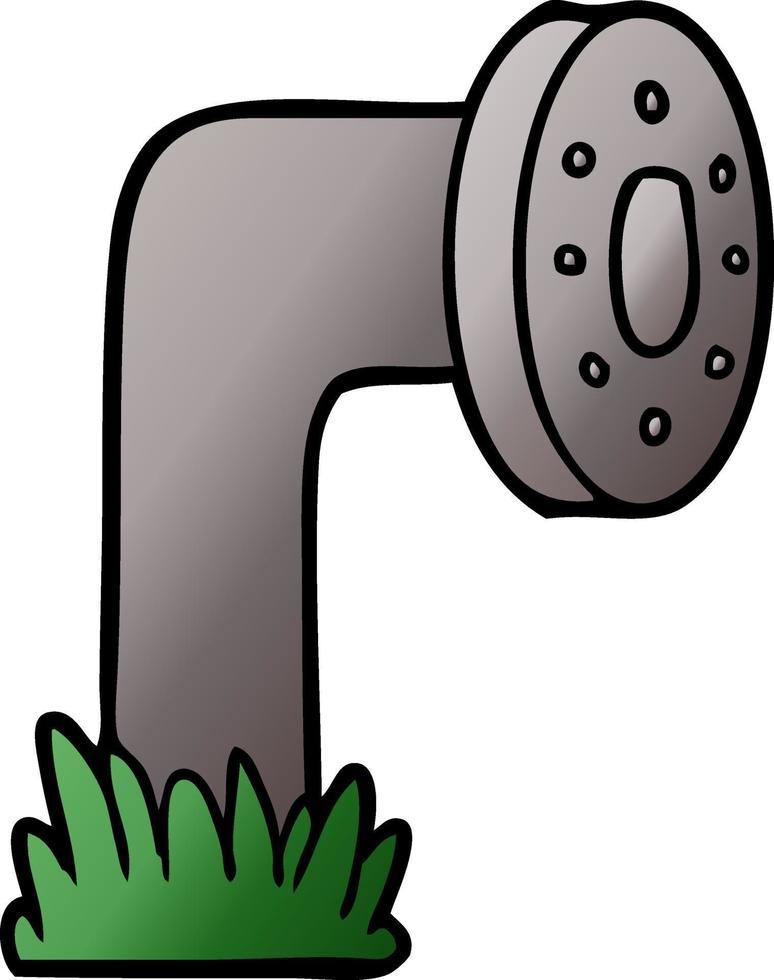 cartone animato scarabocchio personaggio tubo vettore