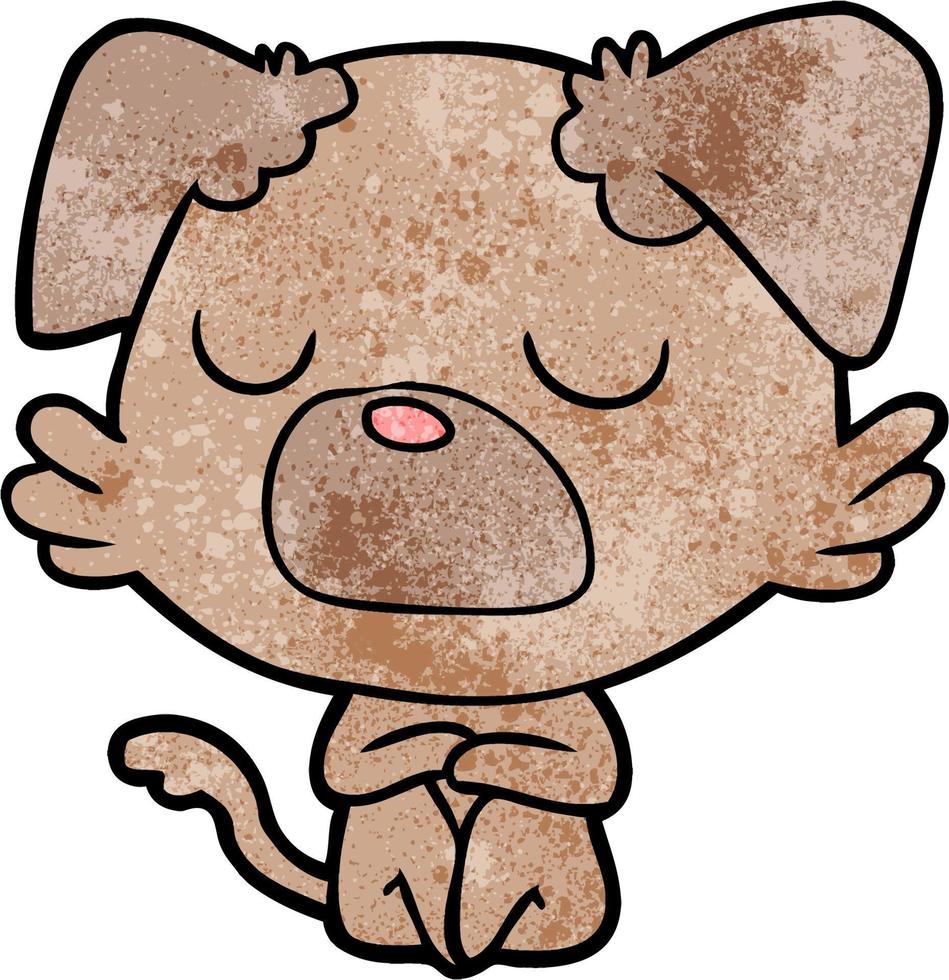 cartone animato scarabocchio personaggio cane vettore