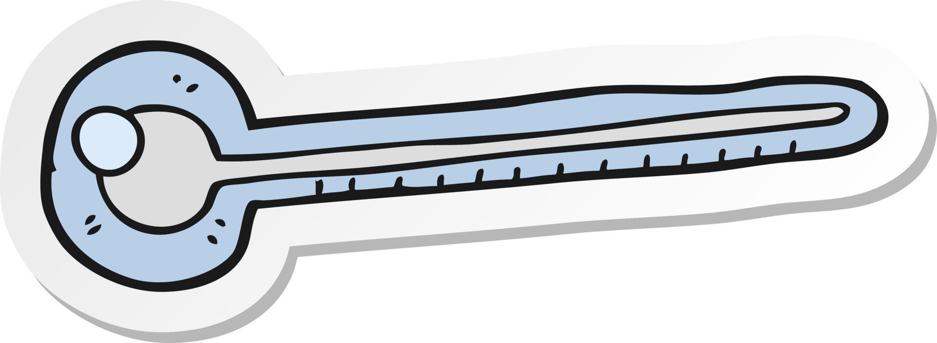 adesivo di un termometro cartone animato vettore