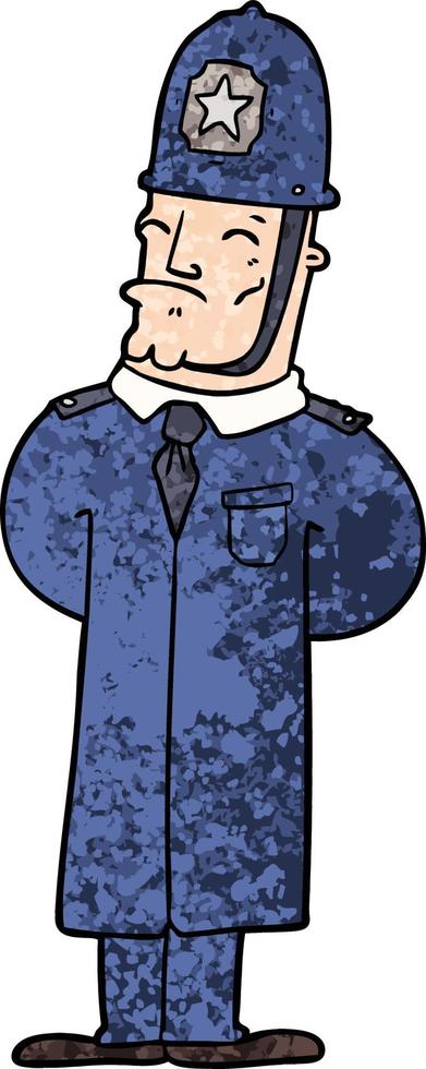 cartone animato poliziotto personaggio vettore