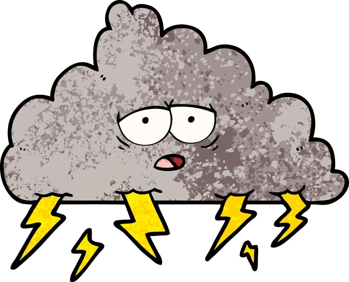 cartone animato tempesta nube vettore