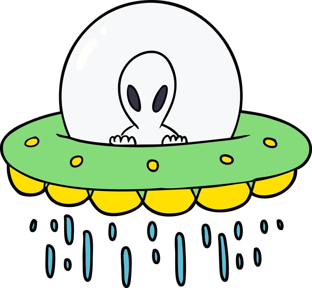 cartone animato alieno ufo vettore