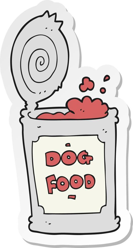 adesivo di un cibo per cani cartone animato vettore