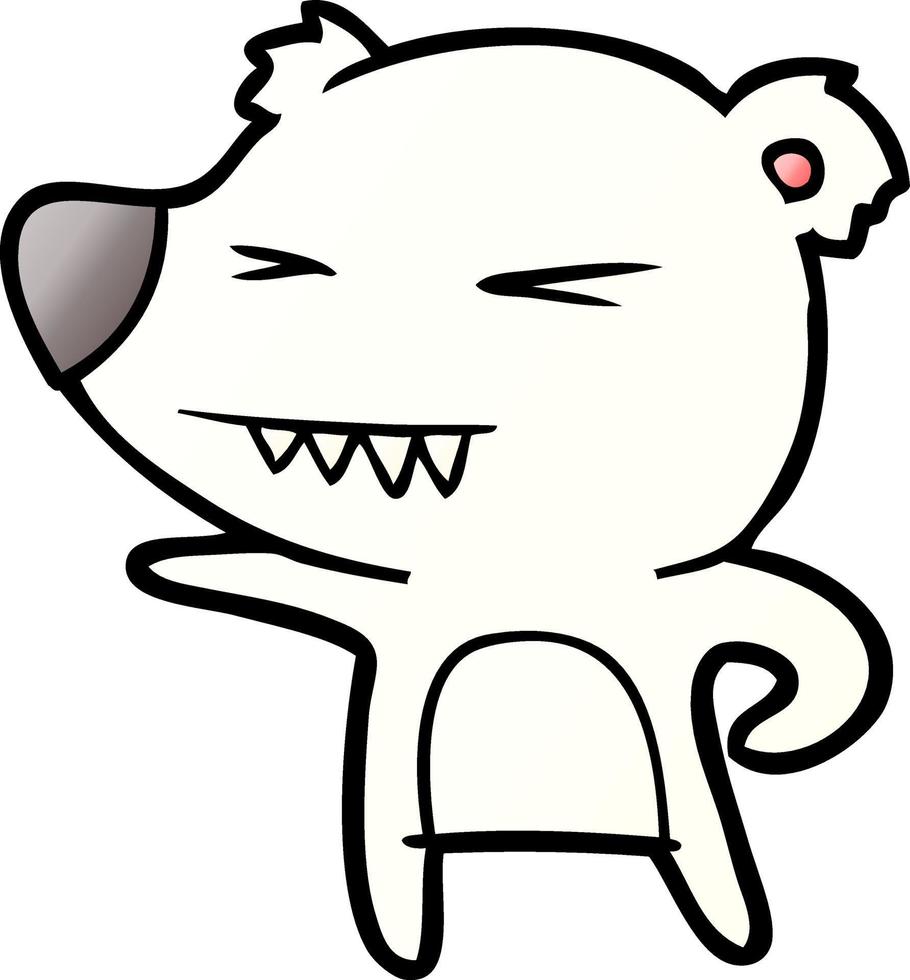 cartone animato orso polare vettore