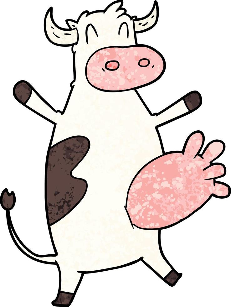cartone animato mucca oscillante mammella vettore