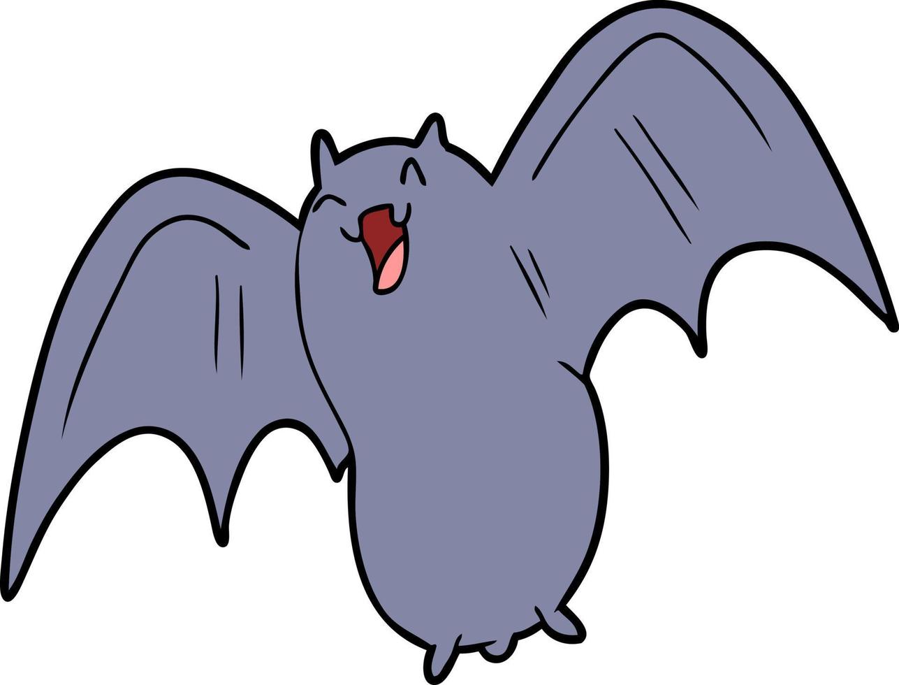 spaventoso cartone animato pipistrello vettore