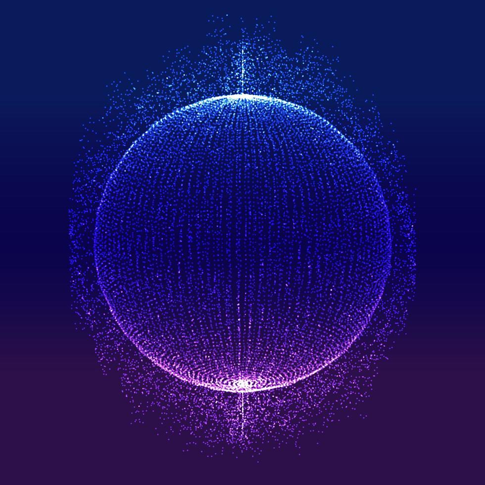 sfera di particelle astratte vettore