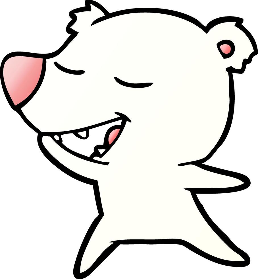 cartone animato orso polare vettore