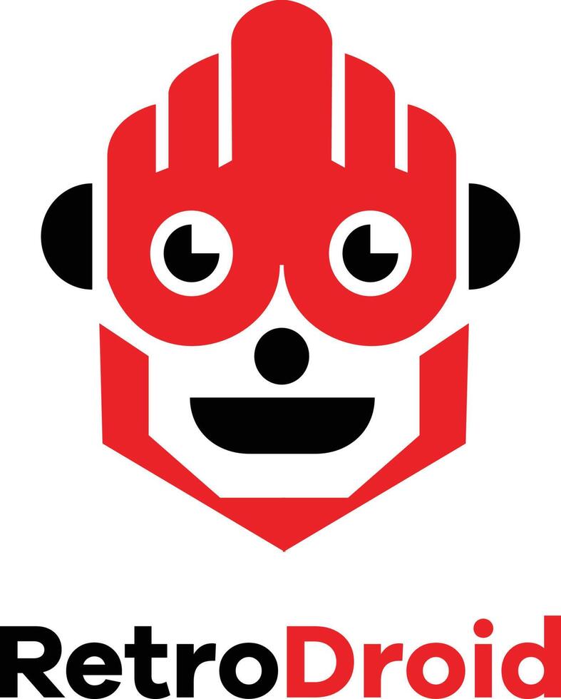 inteligente robot vettore logo. robot techno logo vettore.