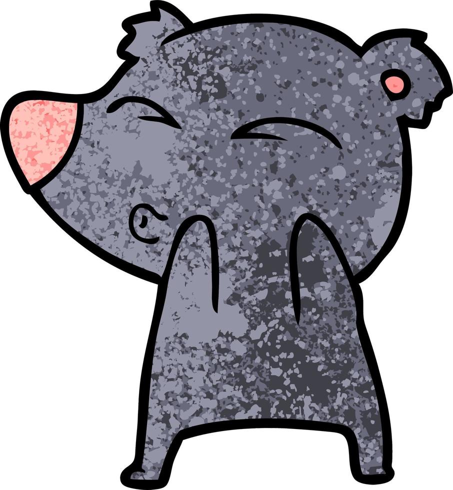 cartone animato fischio orso vettore
