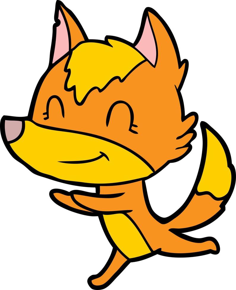 personaggio dei cartoni animati di volpe vettore