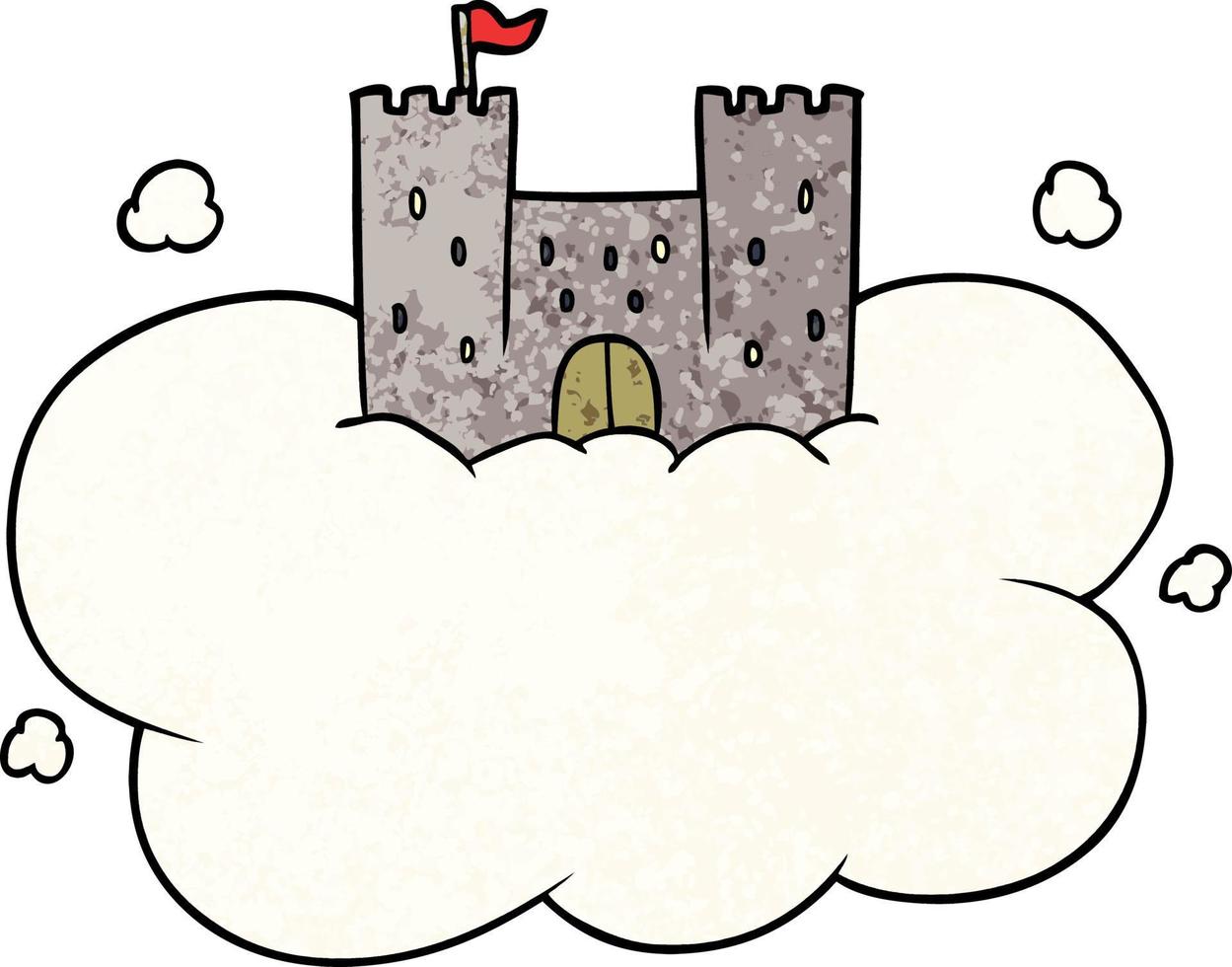 cartone animato castello nel cielo vettore