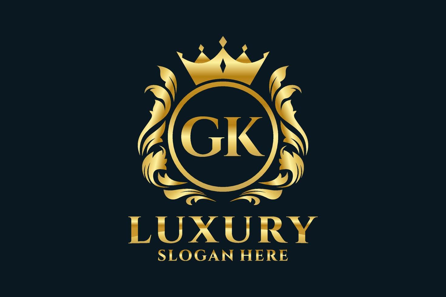 iniziale gk lettera reale lusso logo modello nel vettore arte per lussuoso il branding progetti e altro vettore illustrazione.