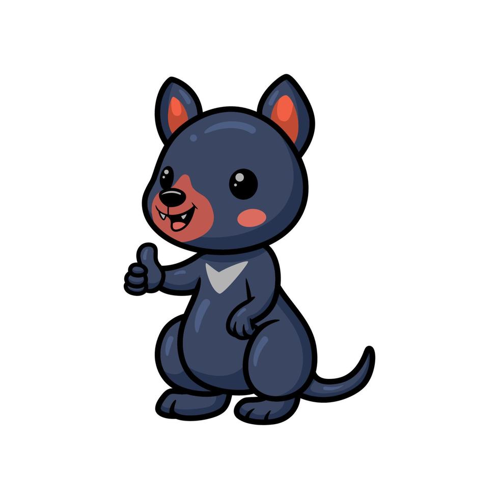 carino poco tasmaniano diavolo cartone animato vettore