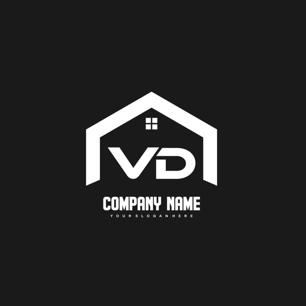 vd iniziale lettere logo design vettore per costruzione, casa, vero proprietà, costruzione, proprietà.