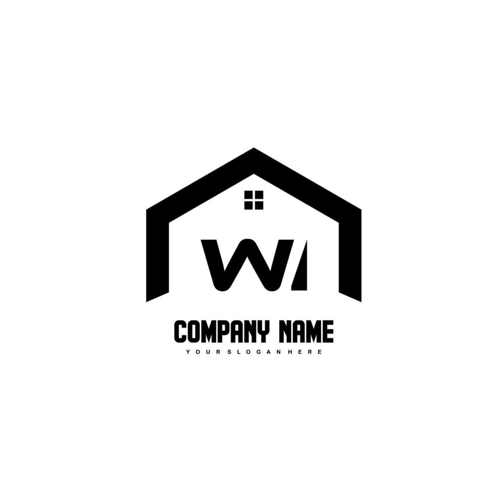 wi iniziale lettere logo design vettore per costruzione, casa, vero proprietà, costruzione, proprietà.
