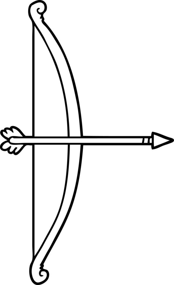 cartone animato arco e freccia vettore