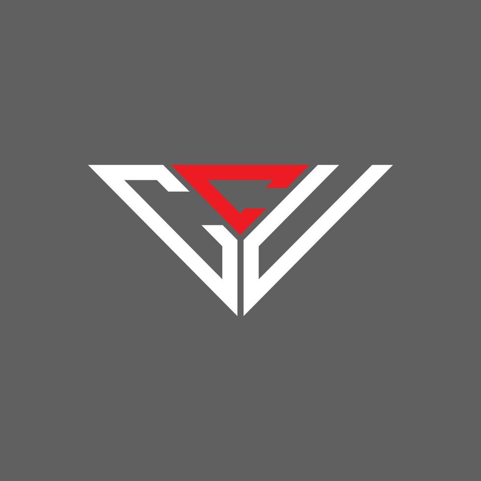 ccu lettera logo creativo design con vettore grafico, ccu semplice e moderno logo nel triangolo forma.