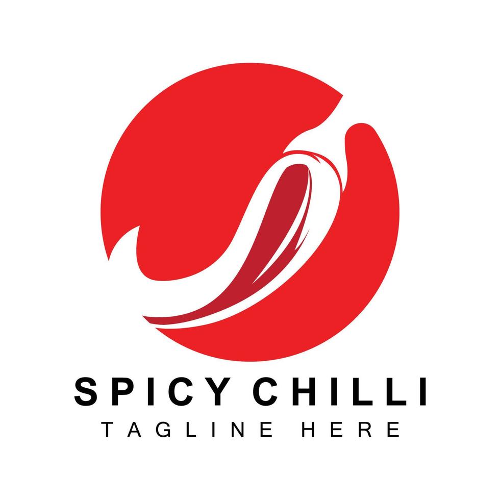 speziato chili logo disegno, rosso verdura illustrazione, cucina ingredienti, caldo chili vettore marca prodotti