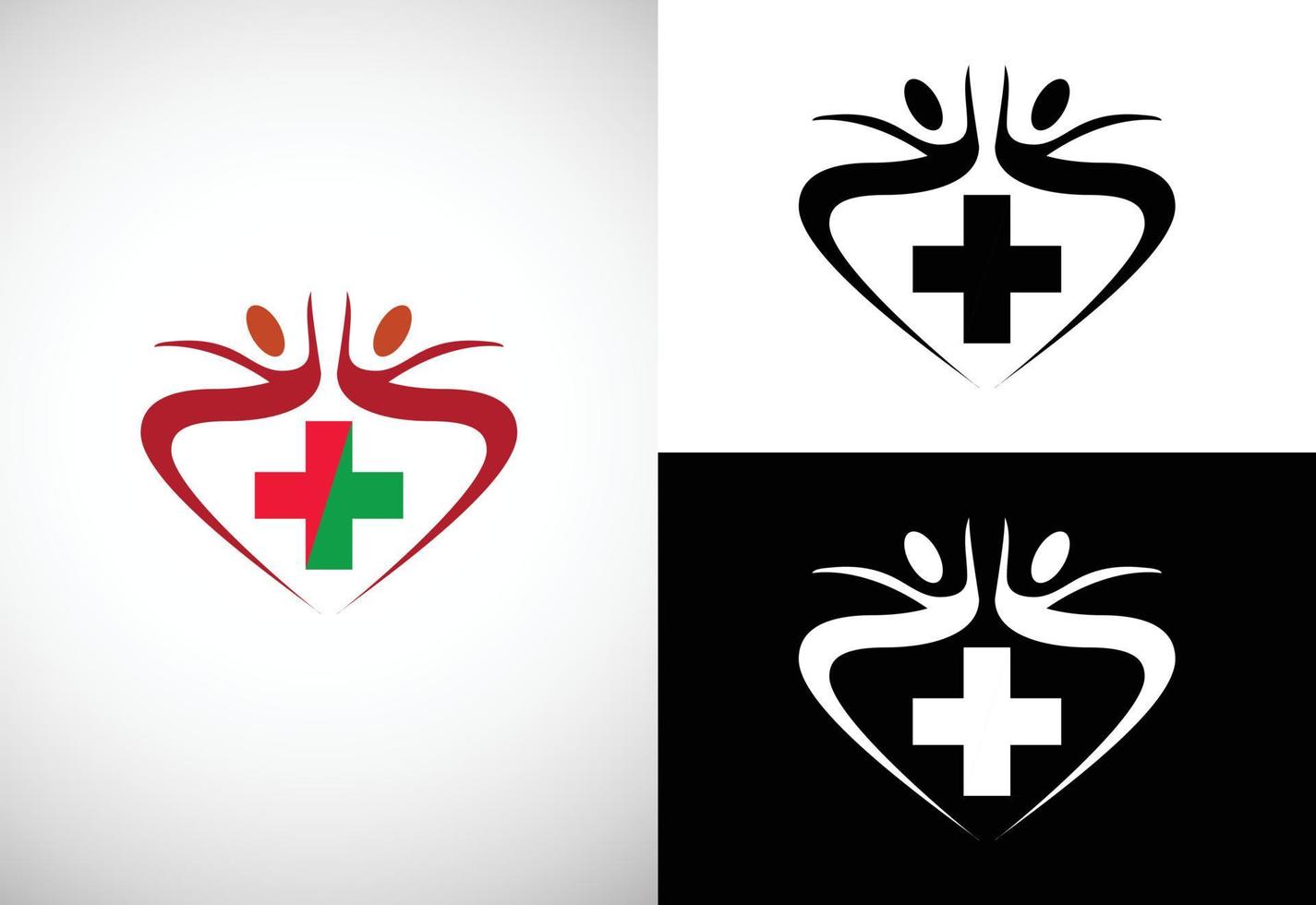 disegno dell'illustrazione di vettore del modello di logo medico sanitario. icona medica